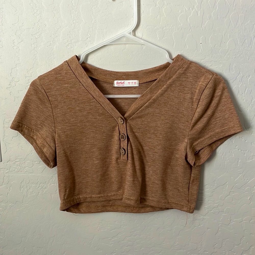 button up crop top